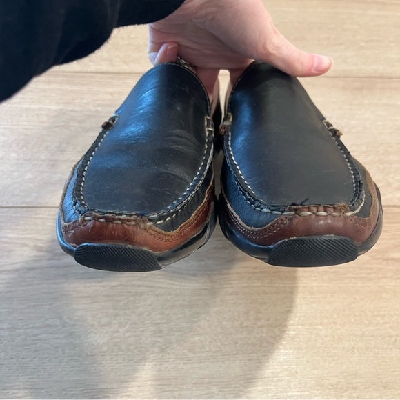 Allen Edmonds Men’s Boulder Black Brown Slip On Loafer Colorblock Size 10 - Picture 6 of 9
